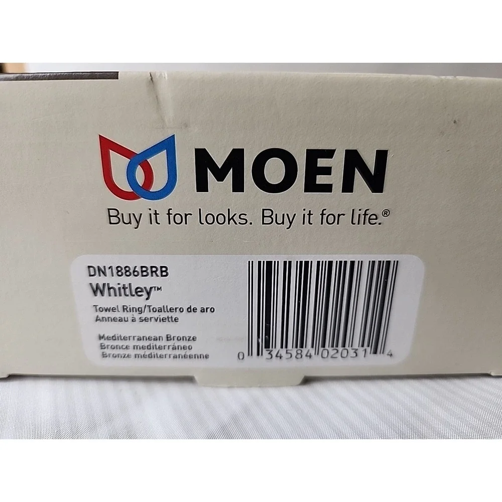 NEW Moen Inspirations Mediterranean Bronze Finish Towel Ring DN1886BR NEW in Box